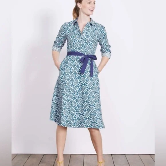 NWOT Boden Posy midi shirt dress in heart floral print - Picture 4 of 15